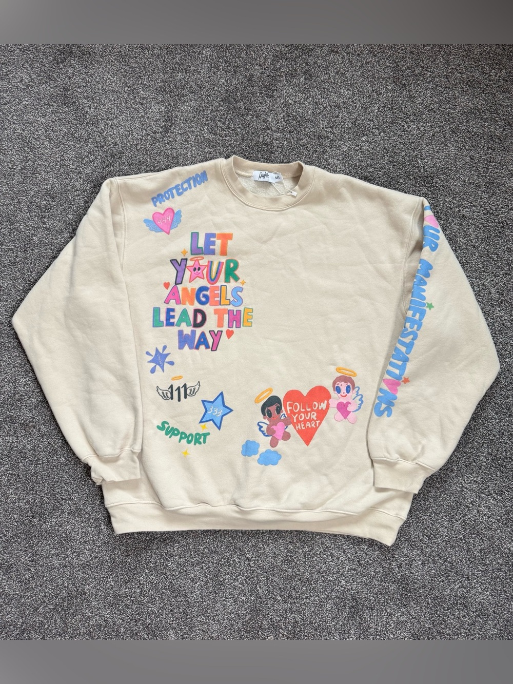 The Mayfair Group Angels All Around You Crewneck M/L sweatshirt ISCREAMCOLOUR - Picture 5 of 14